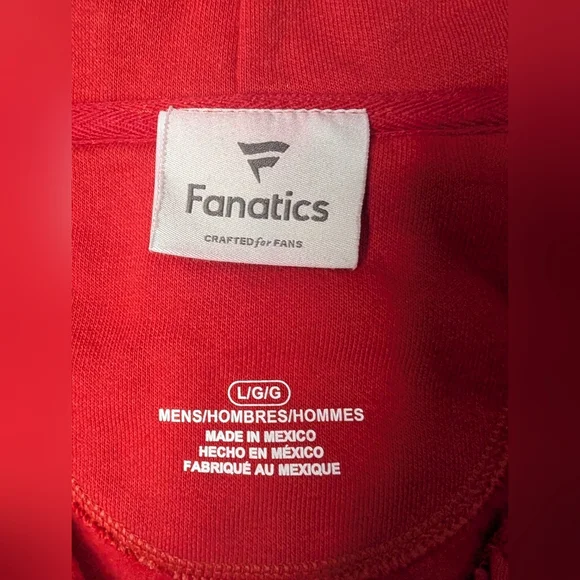 Fanatics Mens Large Chiefs Red Zip Up Jacket Hooded - Picture 5 of 10